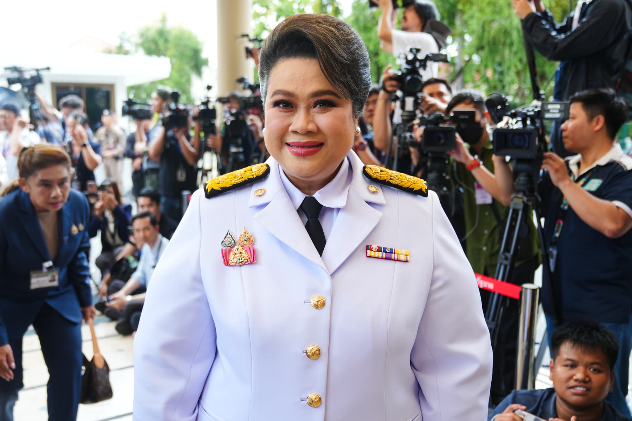 ศุภมาศ อิสรภักดี รมต.ประจําสํานักนายกรัฐมนตรี (ภาพ : ณัฐพล โลวะกิจ)