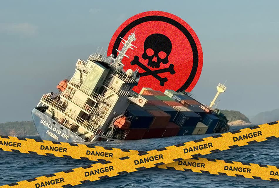 เรือสินค้าอับปางใกล้ภูเก็ต 290 ตู้ลอยทะเล 14 ตู้วัตถุอันตราย เร่งประเมินความเสี่ยงสิ่งแวดล้อม