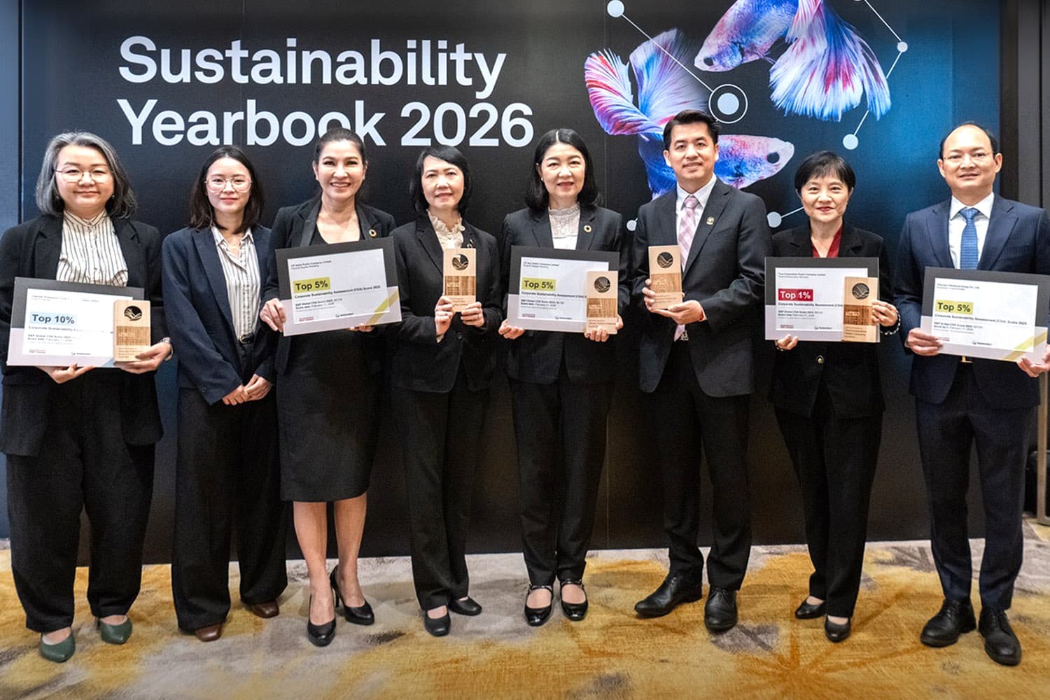 'เครือซีพี' ติด Top 5% Sustainability Yearbook 2026 ต่อเนื่อง สะท้อนความก้าวหน้าด้านความยั่งยืน ครองอันดับ 2 ในกลุ่ม Industrial Conglomerates