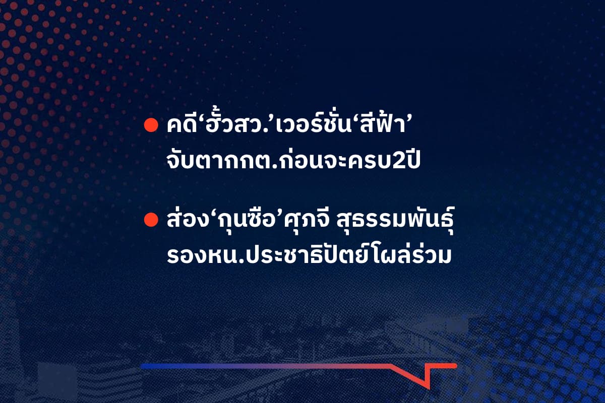 เรื่องมันมีอยู่ว่า คดี‘ฮั้วสว.’เวอร์ชั่น‘สีฟ้า’ จับตากกต.ก่อนจะครบ2ปี  , ส่อง‘กุนซือ’ศุภจี สุธรรมพันธุ์ รองหน.ประชาธิปัตย์โผล่ร่วม