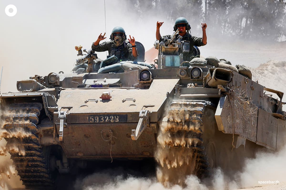 กองกำลังภาคพื้นดินของอิสราเอล (Photo by Jack GUEZ / AFP) 