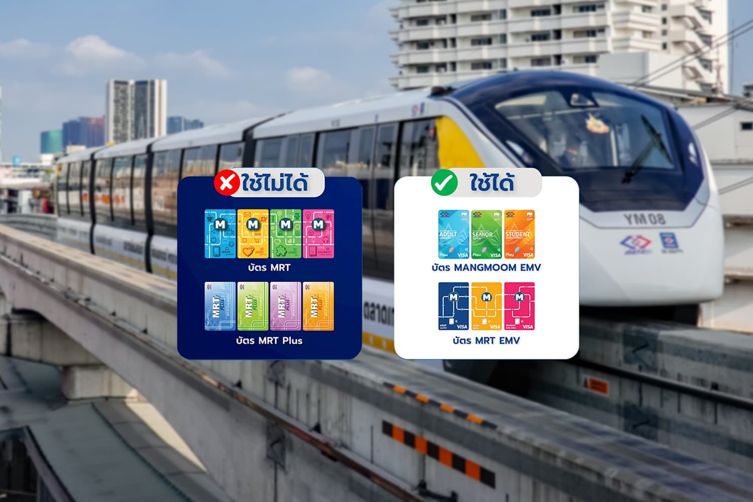 MRT เริ่มใช้ EMV เต็มระบบ 1 มิ.ย. 69 ยุติบัตรเติมเงินเดิม