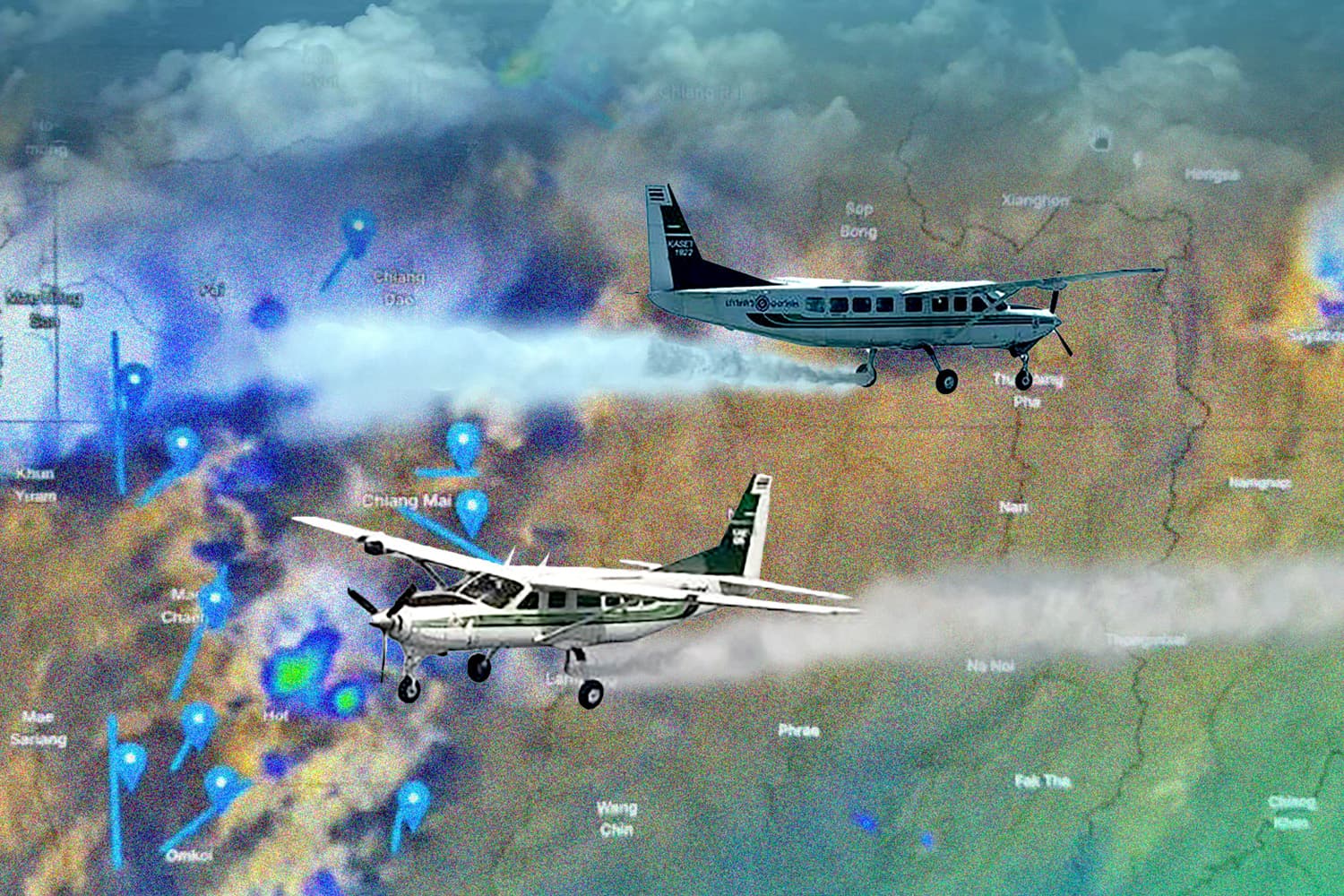 ฝนหลวงทำสำเร็จ! เชียงใหม่ เชียงราย ลำพูน ค่าฝุ่นเริ่มลดระดับจาก ‘สีแดง’ เป็น ‘สีส้ม’