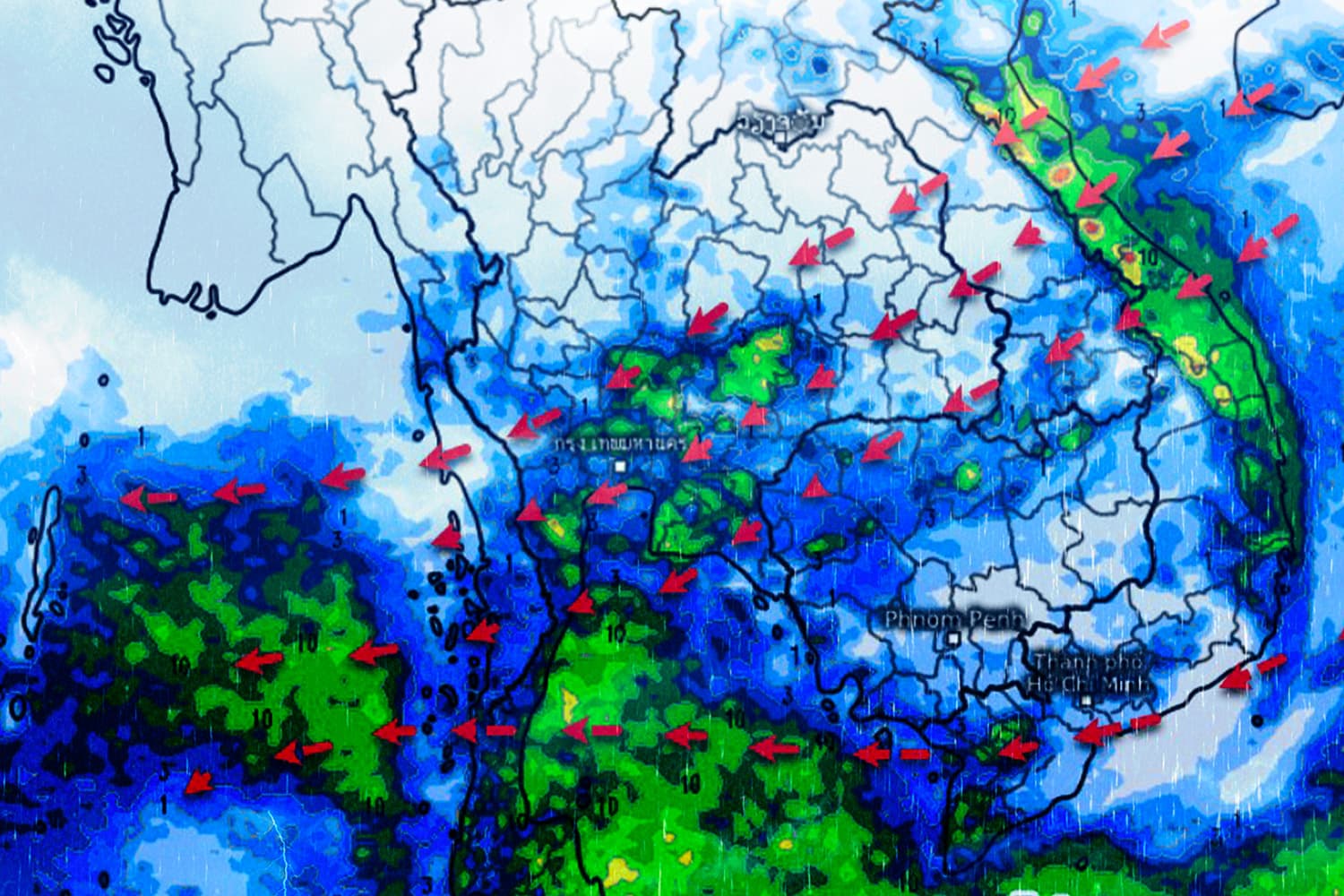 อุตุฯ เตือน ‘ฝนหลงฤดู’ 4–7 ธ.ค. ภาคใต้ฝนเพิ่ม 14 ธ.ค.เตรียมรับลมหนาวระลอกใหม่