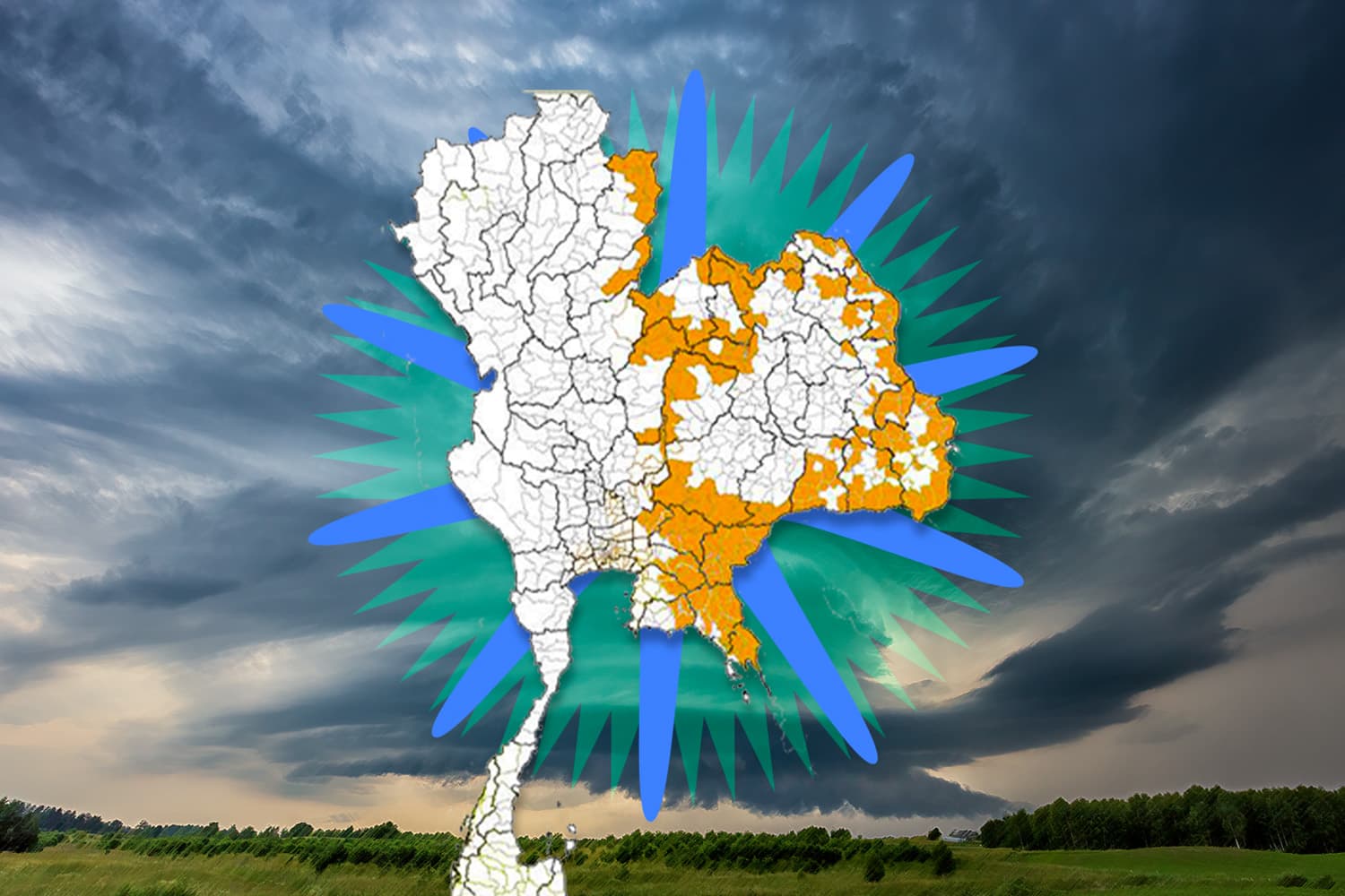 เตือนพายุฤดูร้อน ฉ.12 เหนือ-อีสาน-ตะวันออก ยังมีฝนฟ้าคะนอง-ลมแรง-ลูกเห็บตก