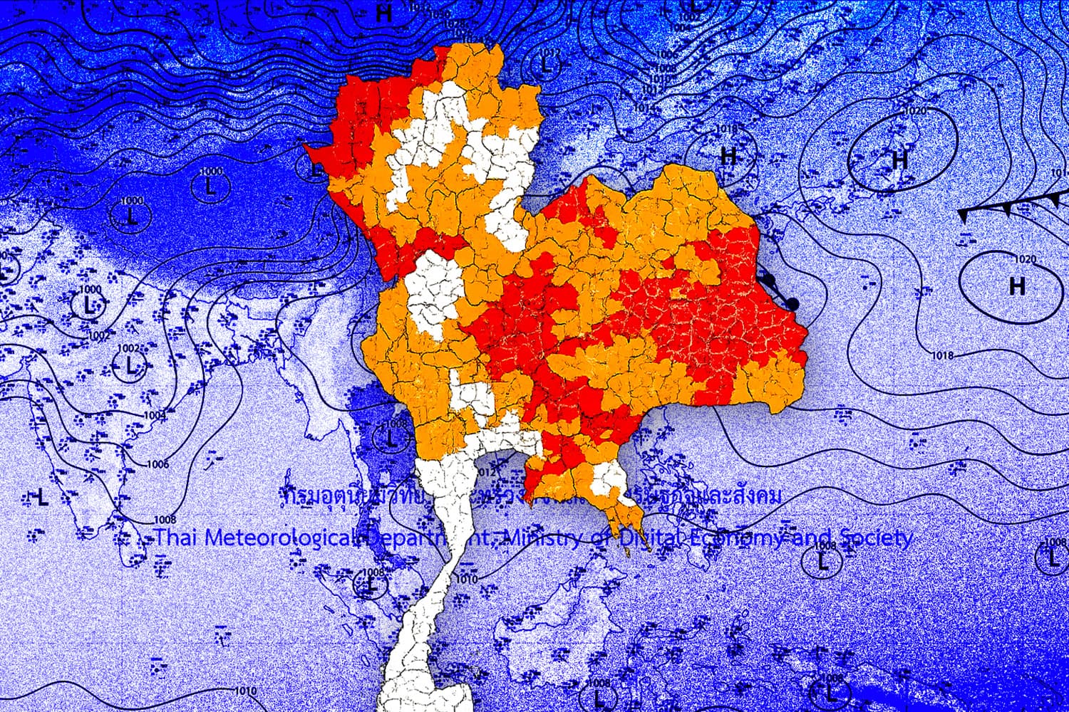 กรมอุตุฯ ออกประกาศเตือนพายุฤดูร้อน ฉบับที่ 6 ระวังลมแรง–ลูกเห็บ 30 เม.ย.–1 พ.ค.69