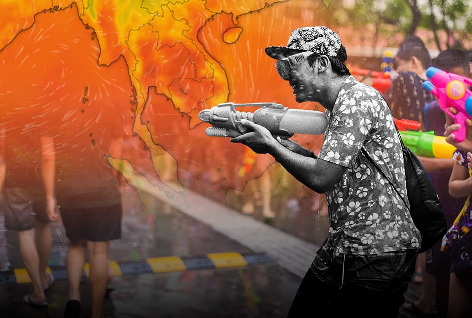 อุตุฯ เตือนอากาศร้อนจัดเสี่ยงฮีทสโตรก ก่อนพายุฤดูร้อนถล่มส่งท้ายสงกรานต์