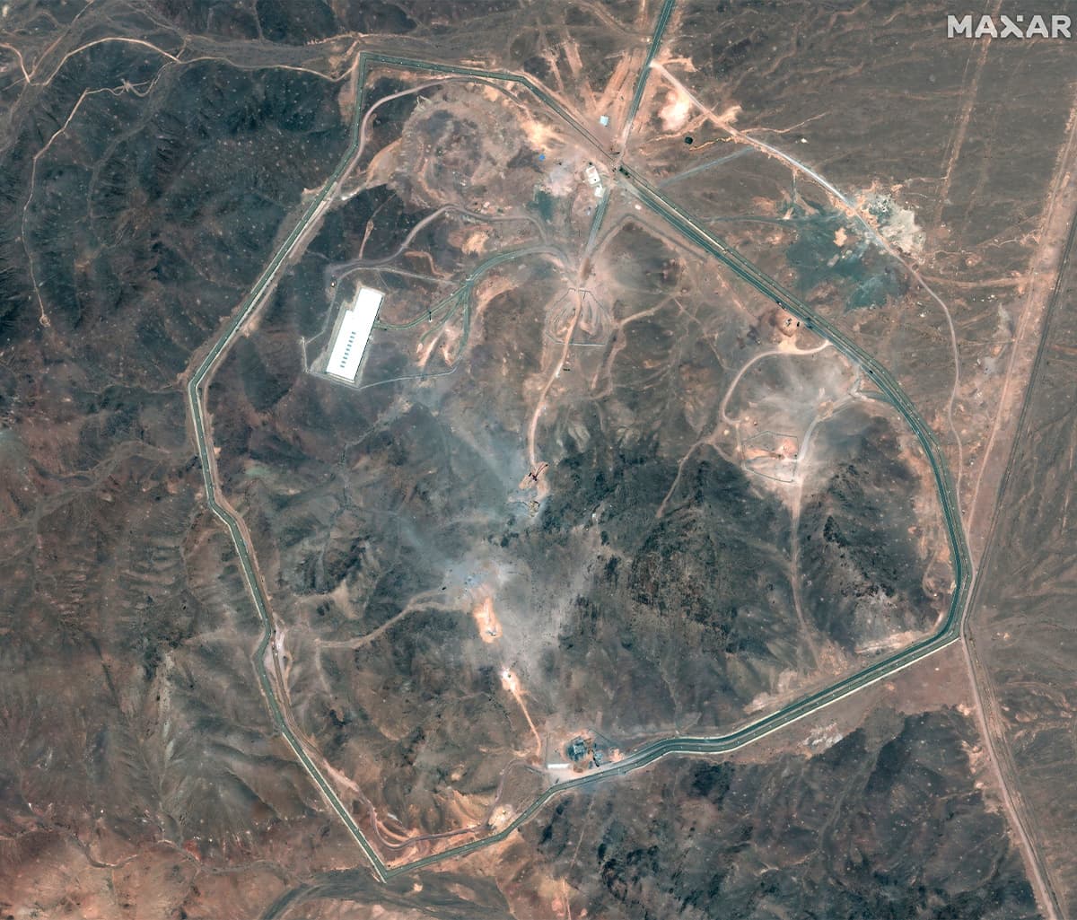(Photo by SATELLITE IMAGE ©2025 MAXAR TECHNOLOGIES / AFP)