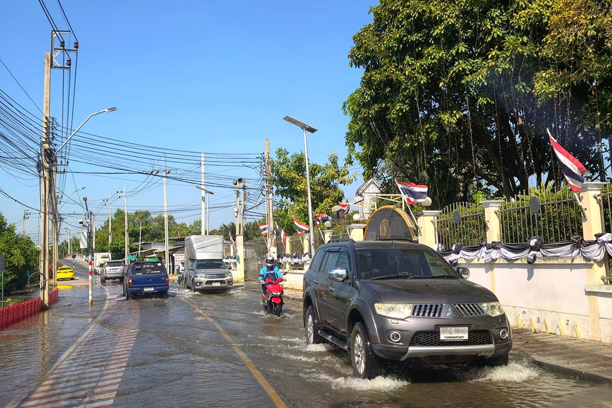 สถานการณ์น้ำทะเลหนุนสูงในช่วงต้นปี 2569 ในเขตอำเภอพระสมุทรเจดีย์ จังหวัดสมุทรปราการ