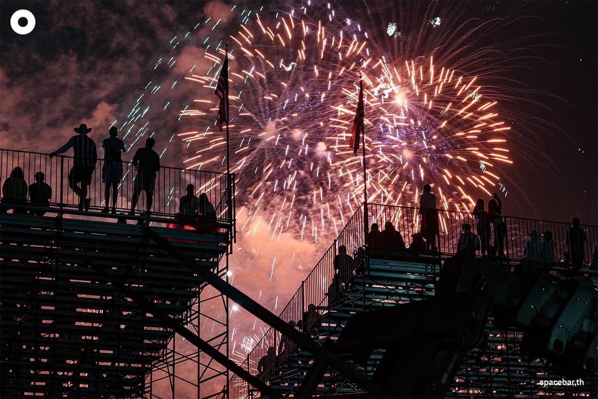 PhotoStory-ผู้ชมดูดอกไม้ไฟระเบิดบนท้องฟ้าระหว่างการเฉลิมฉลองวันชาติ 4 กรกฎาคม “Salute to America 250” ซึ่งเริ่มต้นในวันที่ 4 กรกฎาคม 2026 ที่กรุงวอชิงตัน ดี.ซี. ท่ามกลางคลื่นความร้อนจัด อุณหภูมิสูงกว่า 38 องศาเซลเซียสในหลายพื้นที่ (Photo by Finn Gomez / GETTY IMAGES NORTH AMERICA / Getty Images via AFP)
