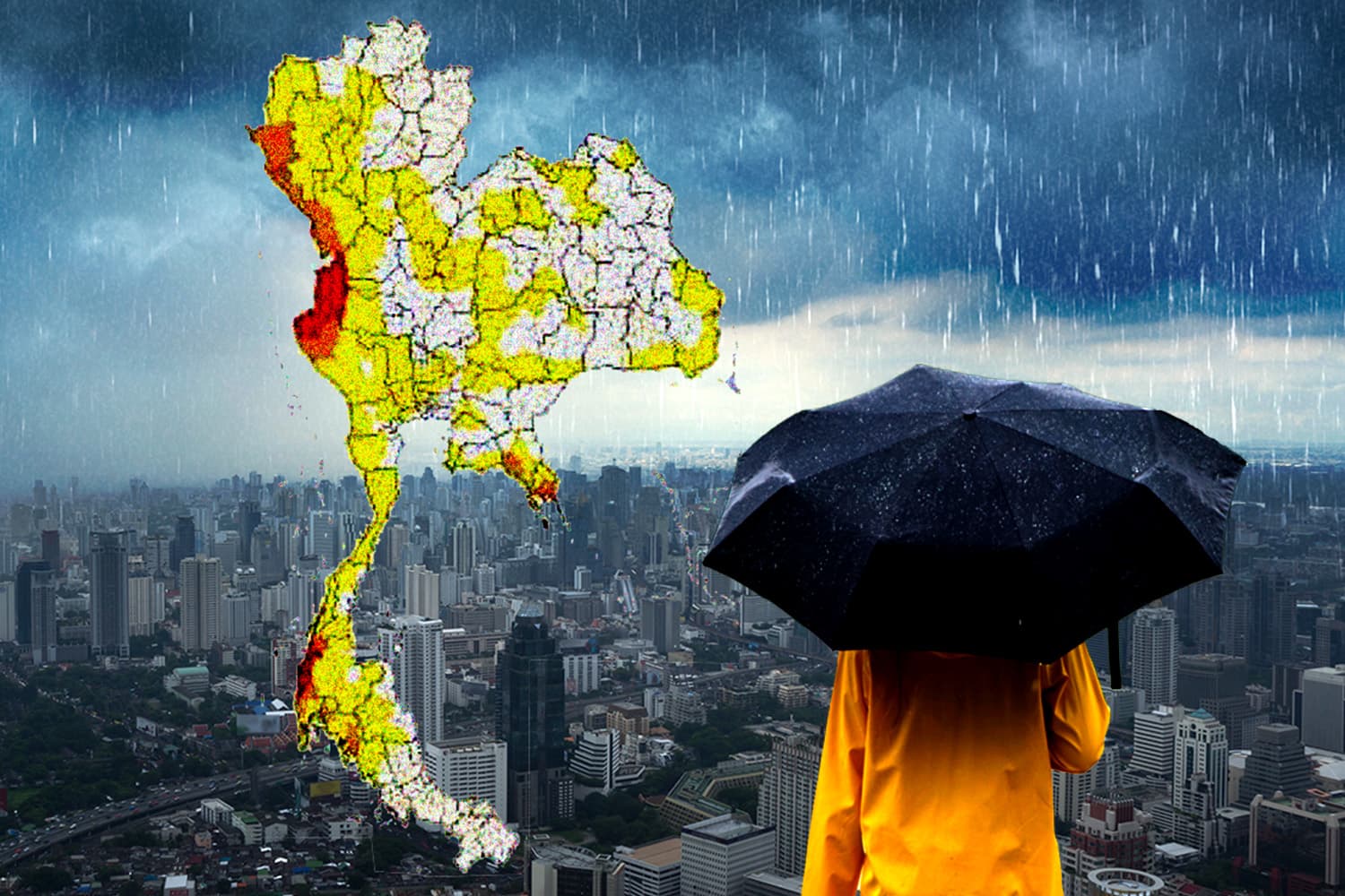 หยุดยาวไทยเจอฝน! อุตุฯ ประกาศเตือน ฉ.5 ฝนตกหนักหลายพื้นที่เสี่ยงน้ำท่วมฉับพลัน-น้ำป่าไหลหลาก