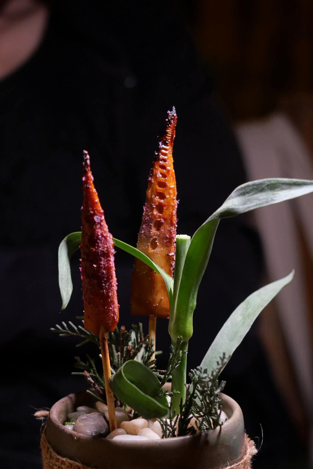 เมนูจากวัตถุดิบท้องถิ่นที่รังสรรค์โดยเชฟวุฒิ–วุฒิศักดิ์ วุฒิอัมพร / ภาพ วารุณี มณีคำ