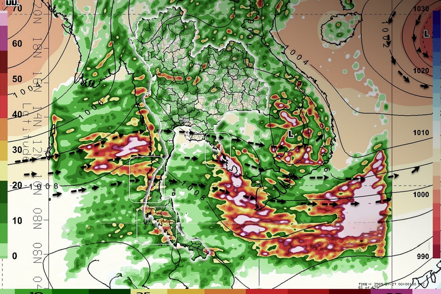 จับตาฝนสวิงปลาย ก.ค.ร่องมรสุมหนุนฝนเพิ่มทั่วไทย โอกาสทองเติมน้ำต้นทุนเข้าเขื่อน