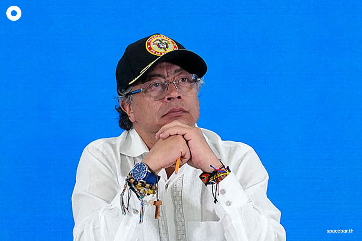 ประธานาธิบดี กุสตาโว เปโตร ของโคลอมเบีย Photo by HANDOUT / COLOMBIA'S PRESIDENCY PRESS OFFICE / AFP